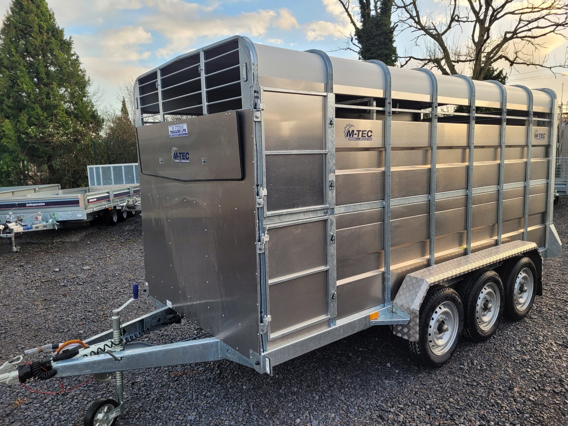 M-TEC 14' x 6' TRI AXLE CATTLE TRAILER